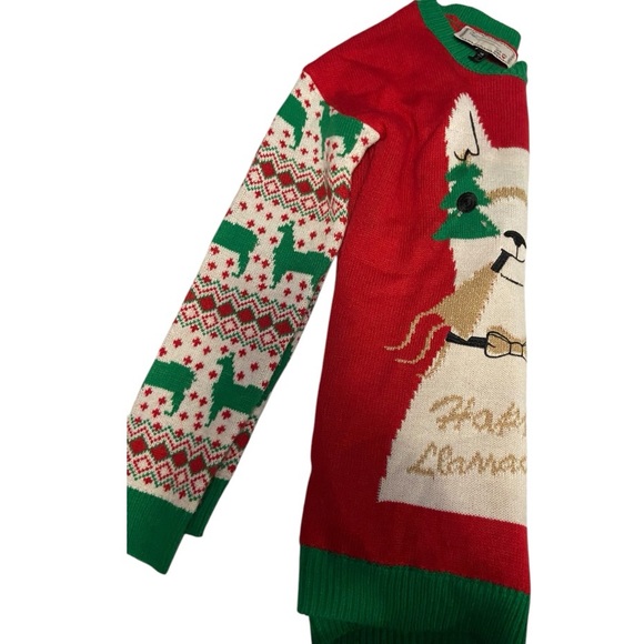 Lama Christmas sweater, size medium, super festive and cute - Picture 7 of 9
